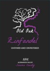 2012 Old Oak Zinfandel  ($22.00 Per Bottle)